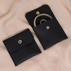 Mini PU Leather Envelope Shape Pouch for Travel Reusable Recyclable Jewelry Bag for Ring Bracelet Necklace Earrings Packaging
