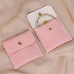 Mini PU Leather Envelope Shape Pouch for Travel Reusable Recyclable Jewelry Bag for Ring Bracelet Necklace Earrings Packaging