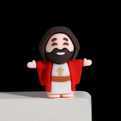 Jesus Catholic Religious Statue Set Plastic Crafts for Home Decoration for Christmas Easter Holiday