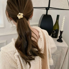 2025 Fresh Simple High Elastic Beef Tendon Hair Ties Small Flower Hair Rings Early Spring Prepared Accessory