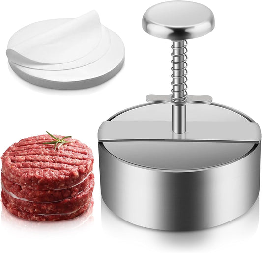 Hamburger Press,5.5 * 5.5 inch Round Burger Maker Press, Non Stick Patty Making molds are Suitable for Beef, Vegetables, Burgers and Cooking,BPA Free - Ideal for BBQ - Send Goods from Local Warehouse
