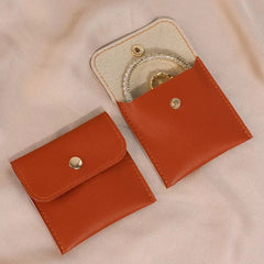Mini PU Leather Envelope Shape Pouch for Travel Reusable Recyclable Jewelry Bag for Ring Bracelet Necklace Earrings Packaging