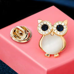 BOYI Minimally Designed cat Eye Stone Anti Glare Needle Buckle Pin for Both Men and Women Accessories