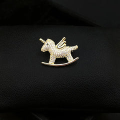 BOYI Minimally Designed cat Eye Stone Anti Glare Needle Buckle Pin for Both Men and Women Accessories