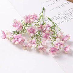 KEWEI 973 Wholesale Price Artificial Mini Hydrangea Silk Flower Wedding DIY Small Hydrangea Decoration