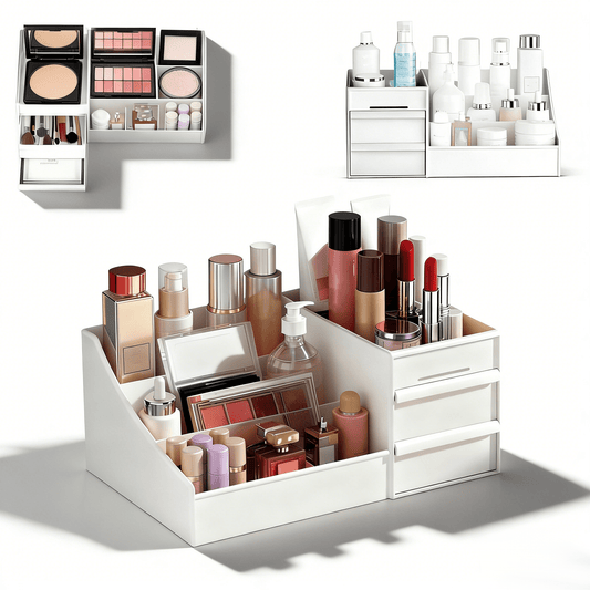 Makeup Organizer with Drawers, Skincare Organizers for Vanity Dresser Bathroom Countertop, Large Cosmetic Organizer for Skincare, Lipstick, Palettes, Jewelry