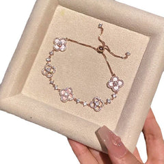Spring Flower Oath" pink flower bracelet 2025 new autumn and winter daughter temperament niche versatile fashion bracelet