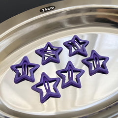 Dripping oil star hairpin, cute hairpin, bangs clip, dopamine hairpin, small clip, headgear, color hair accessories wholesale