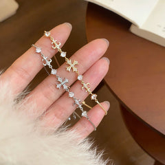 Personal cold wind cross women's bracelet light luxury niche exquisite silver jewelry pull adjustable accessories wholesale
