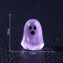 Cross-border creative luminous little ghost cute DIY ornament hanging accessories mini micro-landscape Halloween ornament