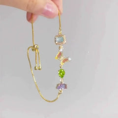 Spring Flower Oath" pink flower bracelet 2025 new autumn and winter daughter temperament niche versatile fashion bracelet