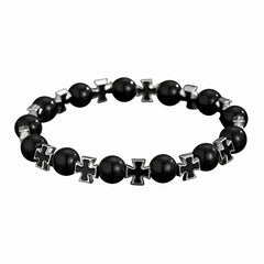 Amazon cross-border hot-selling geometric cross bracelet, male and female couples fashion versatile niche elastic bracelet wholesale