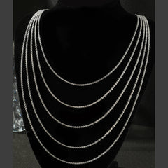 DGIDDK Gold Square Pearl Chain Necklace Stainless Steel Never Fade Waterproof Necklace Men and Women Fashion Jewelry Daily Wear