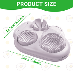 3-In-1 Heavy Duty Egg Slicer, Stainless Steel Dicer, Strawberry Slicer, Kitchen Chopping Tool With 3 Cutting Modes for Strawberry Grape Cherry Banana Butter Mushroom Tomato