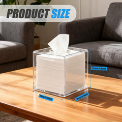 Clear Tissue Box Holder, Clear Tissue Box, Acrylic Napkin Holder for Bathroom Kitchen Bedroom Office Hotel - Send Goods from Local Warehouse