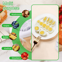 3-In-1 Heavy Duty Egg Slicer, Stainless Steel Dicer, Strawberry Slicer, Kitchen Chopping Tool With 3 Cutting Modes for Strawberry Grape Cherry Banana Butter Mushroom Tomato