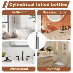 Soap dispenser, 12oz Stainless Steeel Refillable, Rustproof & Leakproof, Brushed Metal Lotion/Shampoo Bottle for Kitchen & Bathroom , Send Goods from Local Warehouse