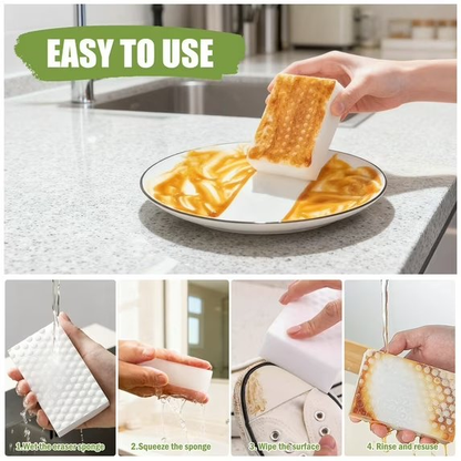 80 Pack 2X Density Melamine Cleaning Sponges, Multi-Purpose Household Magic Eraser Sponge for Kitchen, Bathroom
