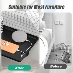 Bedside Table College Dorm Room Essentials Clip On Nightstand Floating Bed Side Table for Bunk Bed Top Bunk