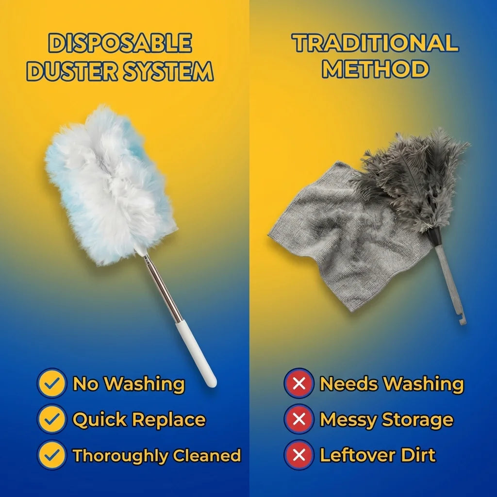 60 Disposable Duster Refills with 43-Inch Handle