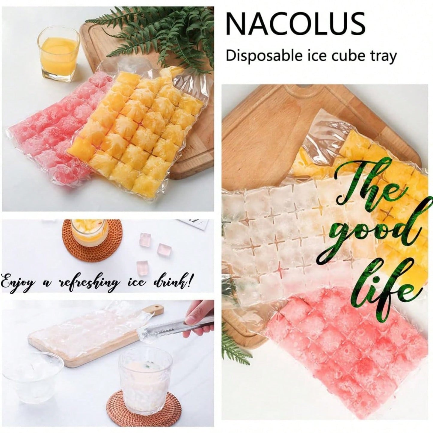 10 Pack Disposable Ice Cube Bags