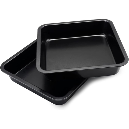2 Pack Square Cake Pan for Cake Brownie Lasagna, 8 Inch Nonstick Square Baking Pan, Rust-resistant, Dishwasher Safe & Easy Clean