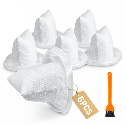 Vacuum Filter Replacement 6 Pack, Compatible with CHV1410L CHV1410 CHV9610 CHV1210 CHV1510 BDH2000L 90558113-01, Cordless Handheld Vac Debris Collector Replacement Parts, Filtro para Aspiradora