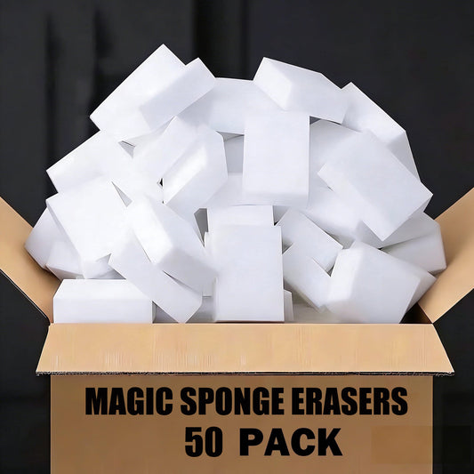 Extra Strong Magic Sponge Eraser,50 Pack Multi-Functional Melamine Sponge for Furniture,Bathroom,Bathtub,