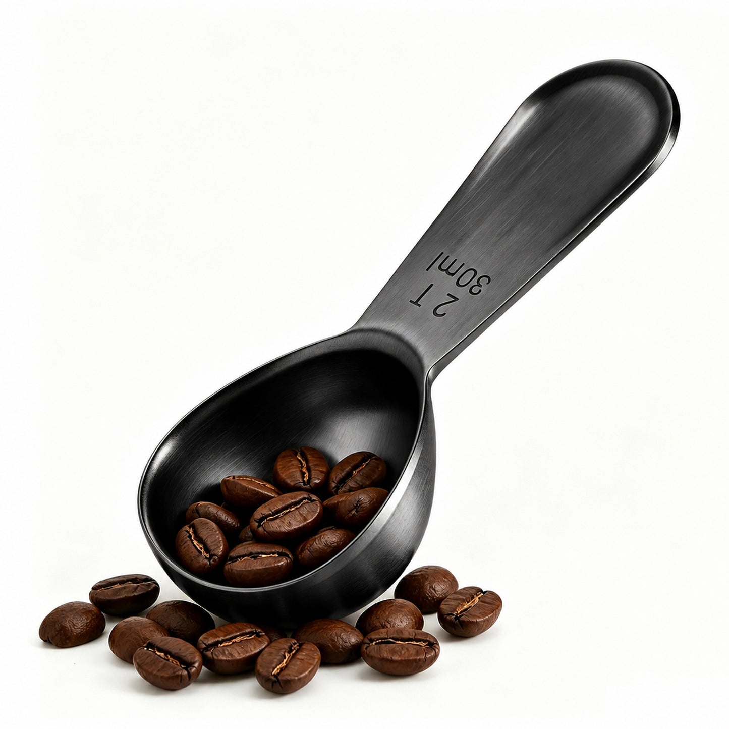 1 Pcs Coffee Scoop, 2 Tablespoon Measuring Spoon for Ground Coffee, Durable Stainless Steel, Easy to Use and Clean(Sliver）