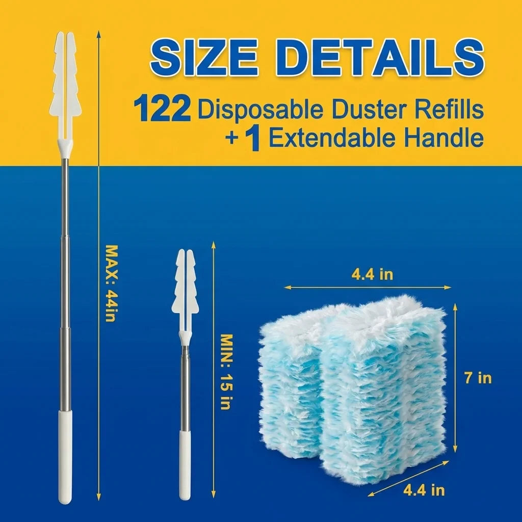 60 Disposable Duster Refills with 43-Inch Handle