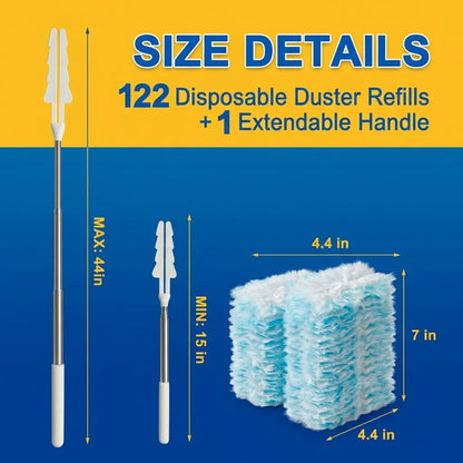 60 Disposable Duster Refills with 43-Inch Handle