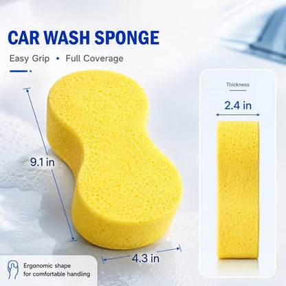 Car Wash Sponges 5 Pack, Extra Thick Large Cleaning Sponges, Soft Absorbent Non Scratch Foam Sponge for Washing Cars, Boat, Bike, Kitchen, Bathroom, Shower & Household Cleaning