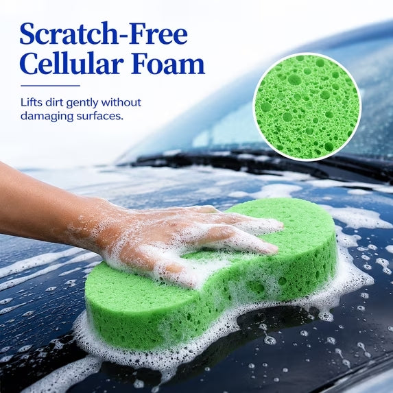 Car Wash Sponges 5 Pack, Extra Thick Large Cleaning Sponges, Soft Absorbent Non Scratch Foam Sponge for Washing Cars, Boat, Bike, Kitchen, Bathroom, Shower & Household Cleaning