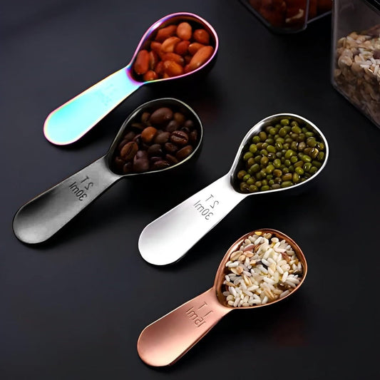 1 Pcs Coffee Scoop, 2 Tablespoon Measuring Spoon for Ground Coffee, Durable Stainless Steel, Easy to Use and Clean(Sliver）, Send Goods from Local Warehouse