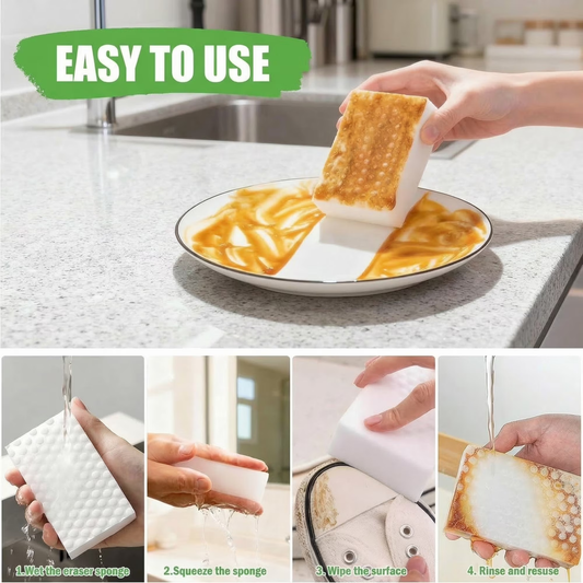 20 Pack 2X Density Melamine Cleaning Sponges, Multi-Purpose Household Cleaning Supplies Sponge for Kitchen, Bathroom