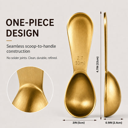 1 Pcs Coffee Scoop, Premium 2 Tablespoon Coffee Spoon for Ground Coffee and Tea, Ergonomic Handle