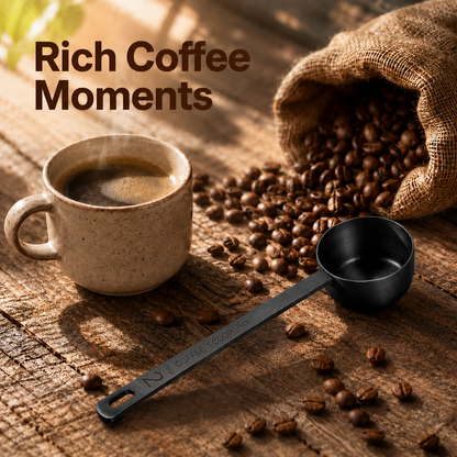 Long Handle Metal Coffee Scoop 6.5in, 2 Tablespoon 30ml 18/8 Stainless Steel Measuring Spoon for Coffee Grounds, Beans, Tea Powder, Tall Storage Jars & Containers