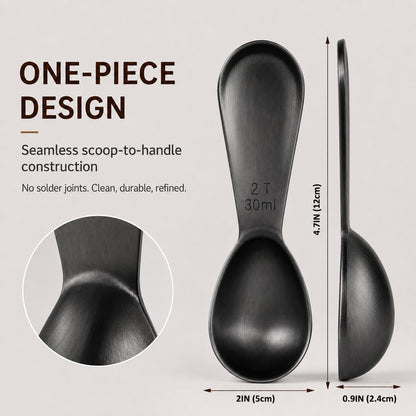 1 Pcs Coffee Scoop, 2 Tablespoon Measuring Spoon for Ground Coffee, Durable Stainless Steel, Easy to Use and Clean(Sliver）