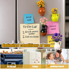 Cute mini Vase Fridge Magnets, 3D Resin vase Refrigerator Magnets, Shatterproof Multifunctional and Fun Fridge Accessories for Decoration in Kitchens, Offices, Or Magnetic Surfaces（8pcs））