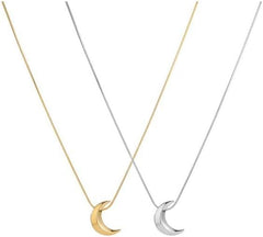 Moon Necklace for Women Stainless Steel Crescent Moon Pendant Necklace Dainty Simple Pendent Necklace Minimalist Trendy Jewelry
