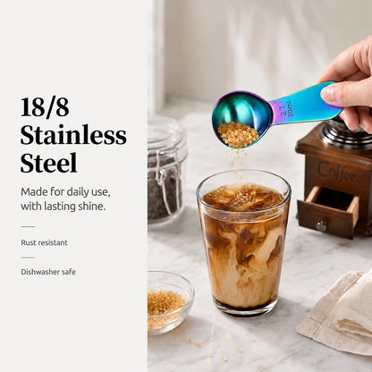 1 Pcs Coffee Scoop, Premium 2 Tablespoon Coffee Spoon for Ground Coffee and Tea, Ergonomic Handle