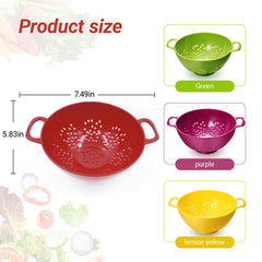 4pcs Small Colander Set, 7.5in Drain Basket, BPA-Free Plastic Food Strainer with Double Handles for Fruits, Vegetables, Pasta - Send Goods from Local Warehouse