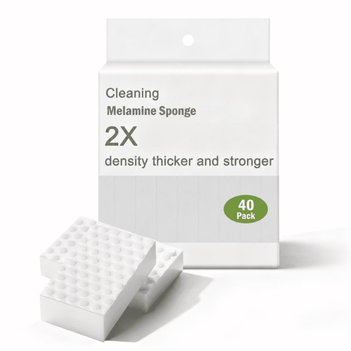 2X Density Magic Sponge Eraser, 40 Pack Multi-Purpose Cleaning Pads for Kitchen, Bathroom, Walls & Dishes, Melamine Sponges for Tough Stains & Grease