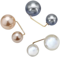 Brooch Pins Safety Pins Scarf Ring Clip Pearl Jewelry Scarf Buckle Pearl Brooches etal Lapel Pin Brooch Pins Sweater Shirt Cardigan Brooch for Women Fashion Pack of 3