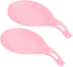 uxcell Silicone Spoon Rest, 7.68" x 3.74" Heat Resistant Kitchen Utensil Holder Spatula Ladle Rest for Counter Stove Top, Dark Gray 4Pcs