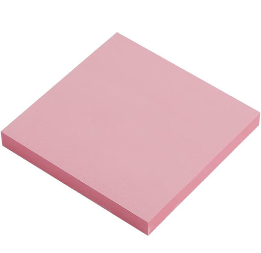 Sticky Notes 3x3 Inches,Light Pink Self-Stick Pads, Easy to Post for Home, Office, Notebook, 1 Pads