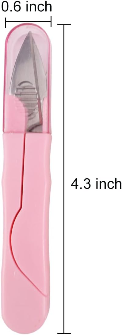 3 Pcs Portable U Shape Sewing Scissors - Embroidery, Cross-Stitch, Craft Thread Cutter Needlework Scissors (3)