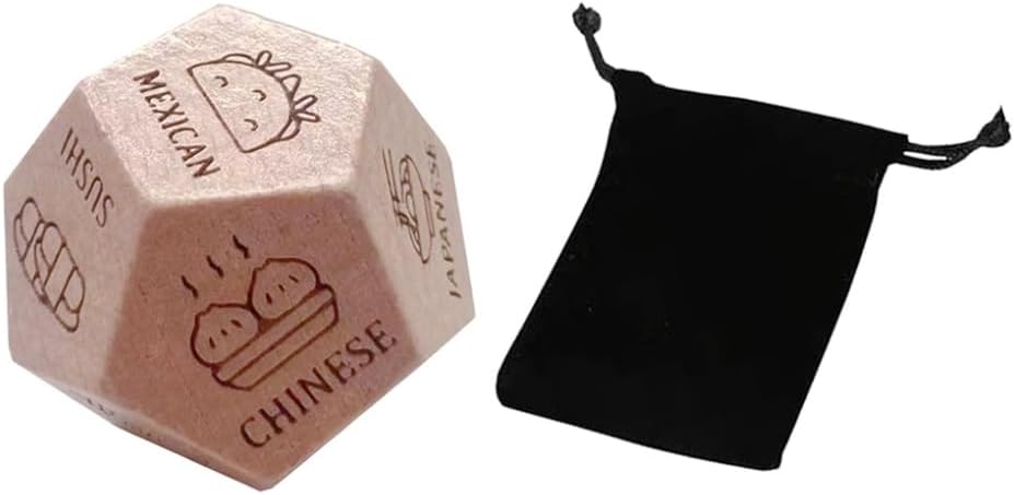 Food Decision Dice Gifts,Date Night Dice Game idea,Anniversary Valentines Day Gifts for Couples,Christmas Birthday Gifts for Husband Wife Boyfriend Girlfriend