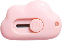 Cloud Portable Box Cutter,Retractable Art Cutter Utility Knife,Cloud Shaped Kawaii Letter Opener,School Stationery Cute Paper Cutter for Packages,Letters and Cardboard Boxes Opening Office Home