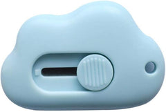 Cloud Portable Box Cutter,Retractable Art Cutter Utility Knife,Cloud Shaped Kawaii Letter Opener,School Stationery Cute Paper Cutter for Packages,Letters and Cardboard Boxes Opening Office Home